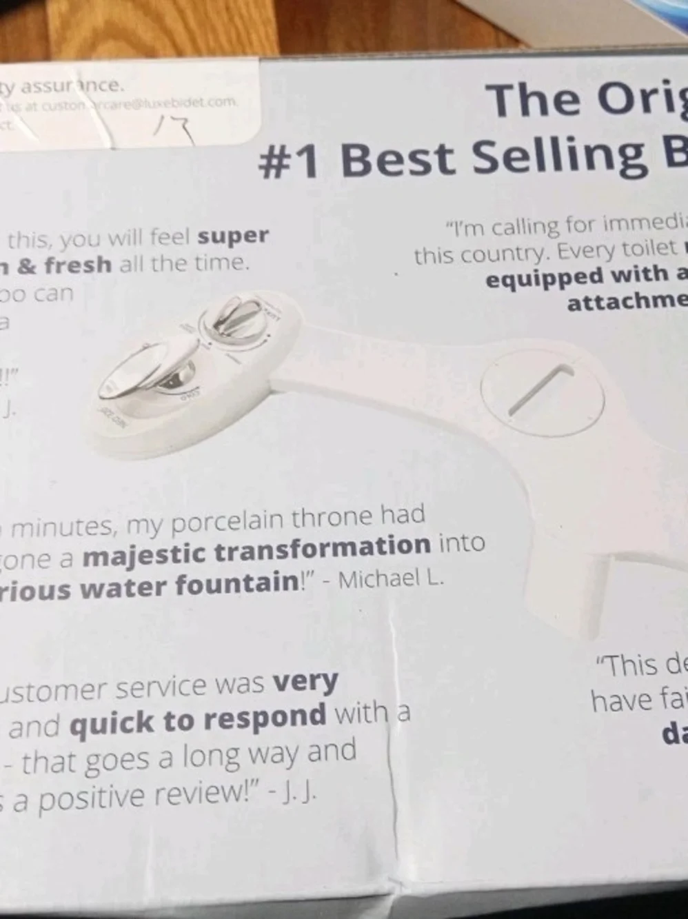 Luxe Bidet 0320 White Bidet Attachment